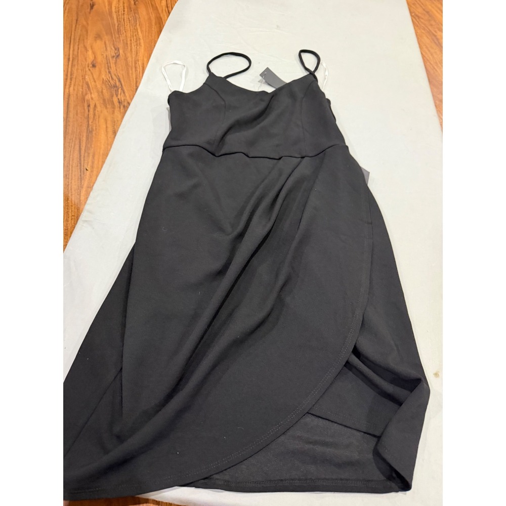 Cocktail Womens Lulus Wrap Tulip Skirt Dress M Black